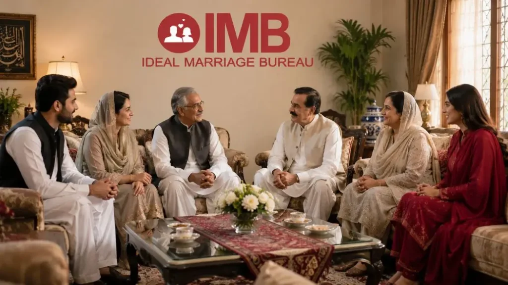 Two families meeting before making a marriage proposal decision