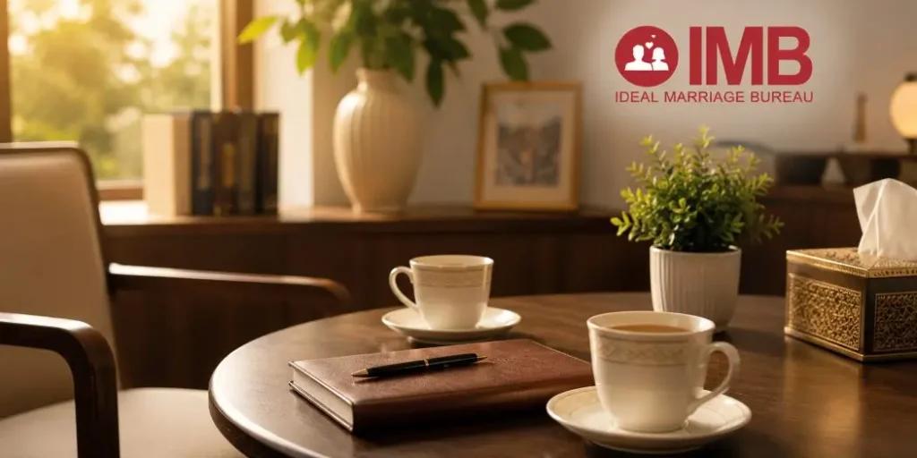Marriage consultation meeting setting at a trusted marriage bureau for personalized matchmaking