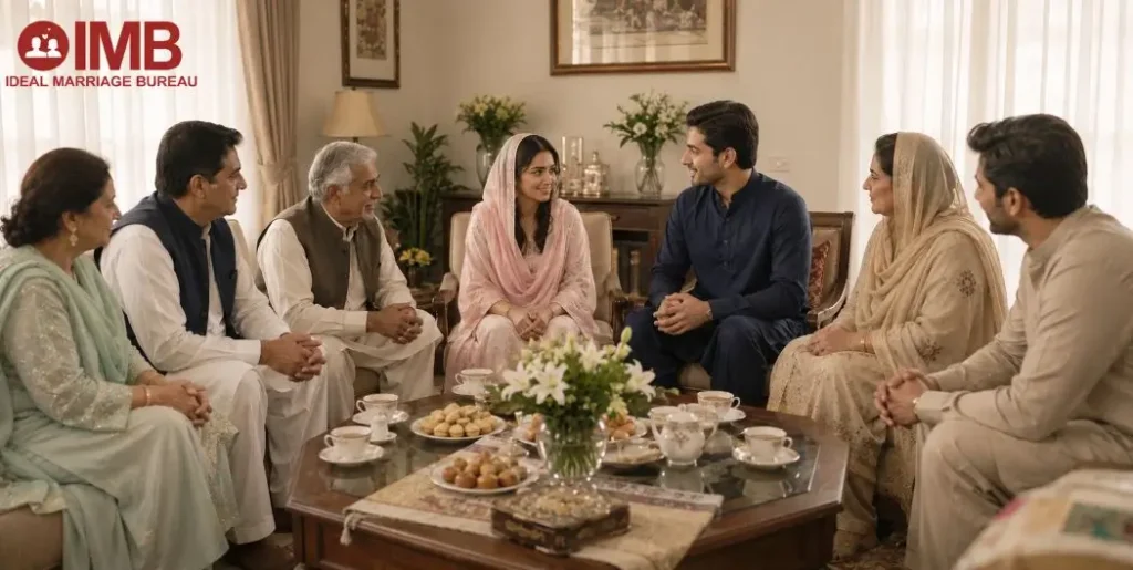 first-rishta-meeting-guide Families meeting during the first rishta meeting before marriage decision