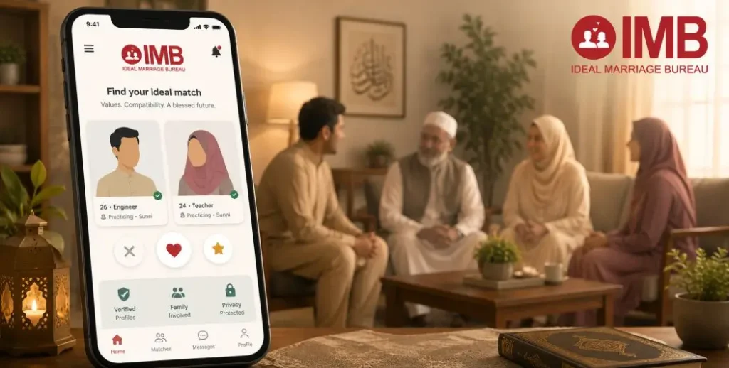 Modern matchmaking app interface representing how arranged marriage is evolving today